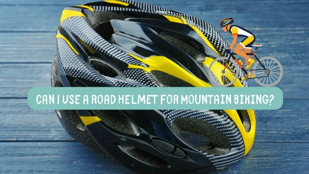 Photo of a black and yellow road helmet. Can I Use a Road Helmet for Mountain Biking?