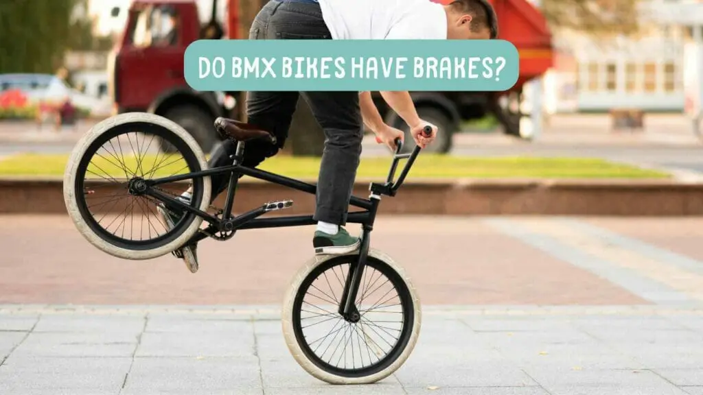 Photo of a person riding a bmx bike without brakes. Do BMX Bikes Have Brakes?