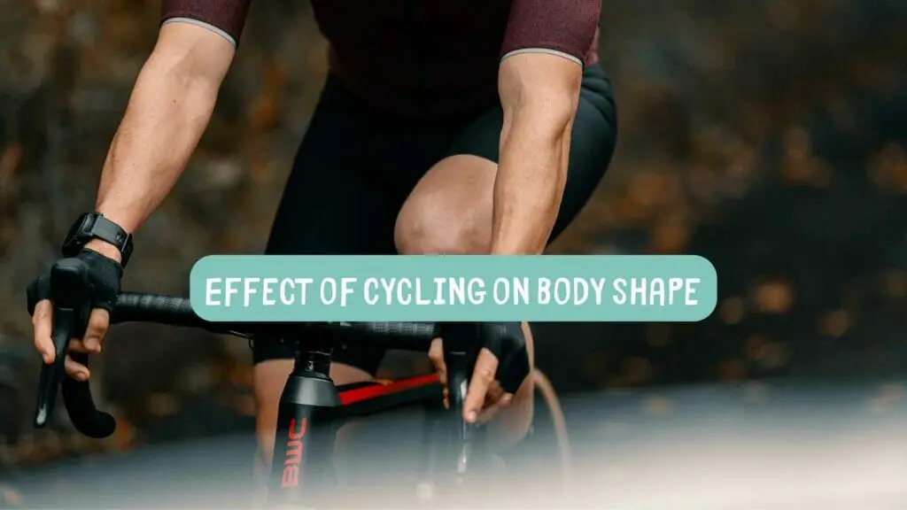 Photo of a road cyclist riding his bicycle. Effect of Cycling on Body Shape.