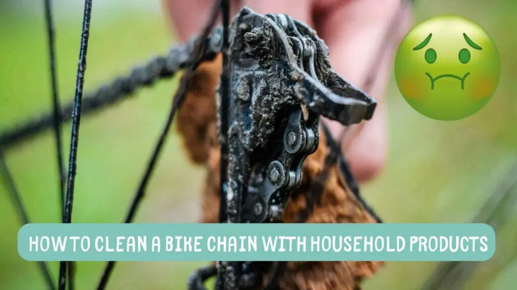 Photo of a person cleaning a very dirty bicycle chain. How to Clean a Bike Chain with Household Products?
