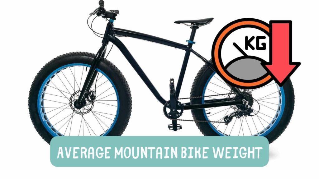 Photo of a black mountain bike with blue rims and fat tires on a white background.