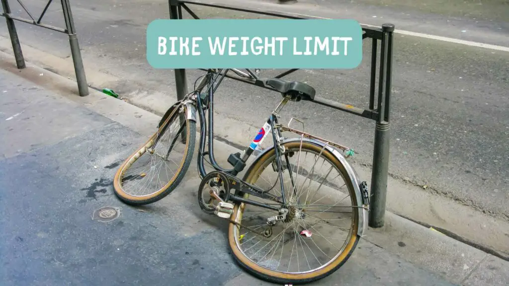 Photo of a bicycle with bent wheels due to extreme weight. Bike Weight Limit.