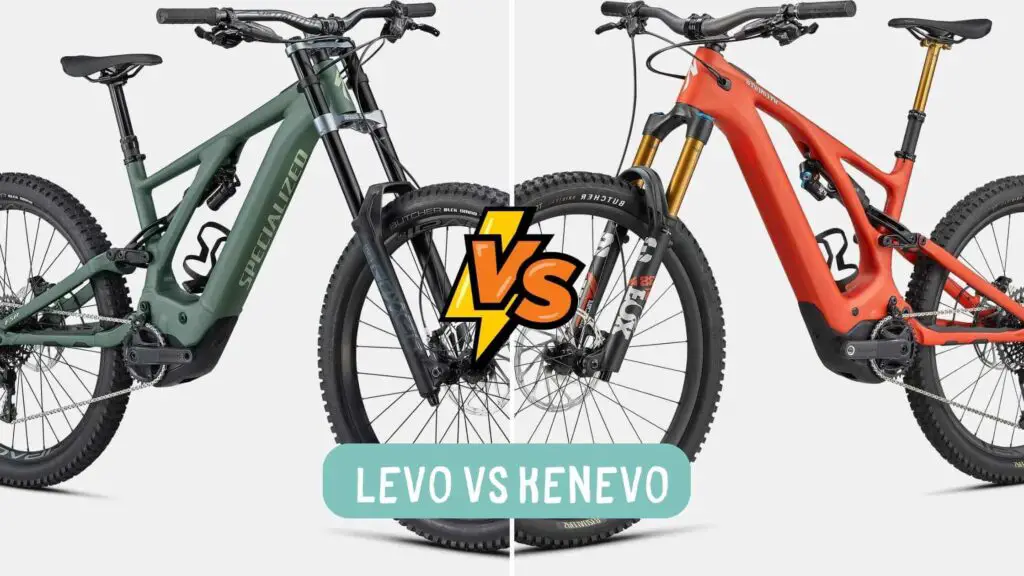 Photo of a green Kenevo on the left and a red levo on the right. Levo vs Kenevo.